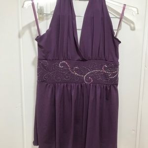 Arden B halter style top with sparkle detail